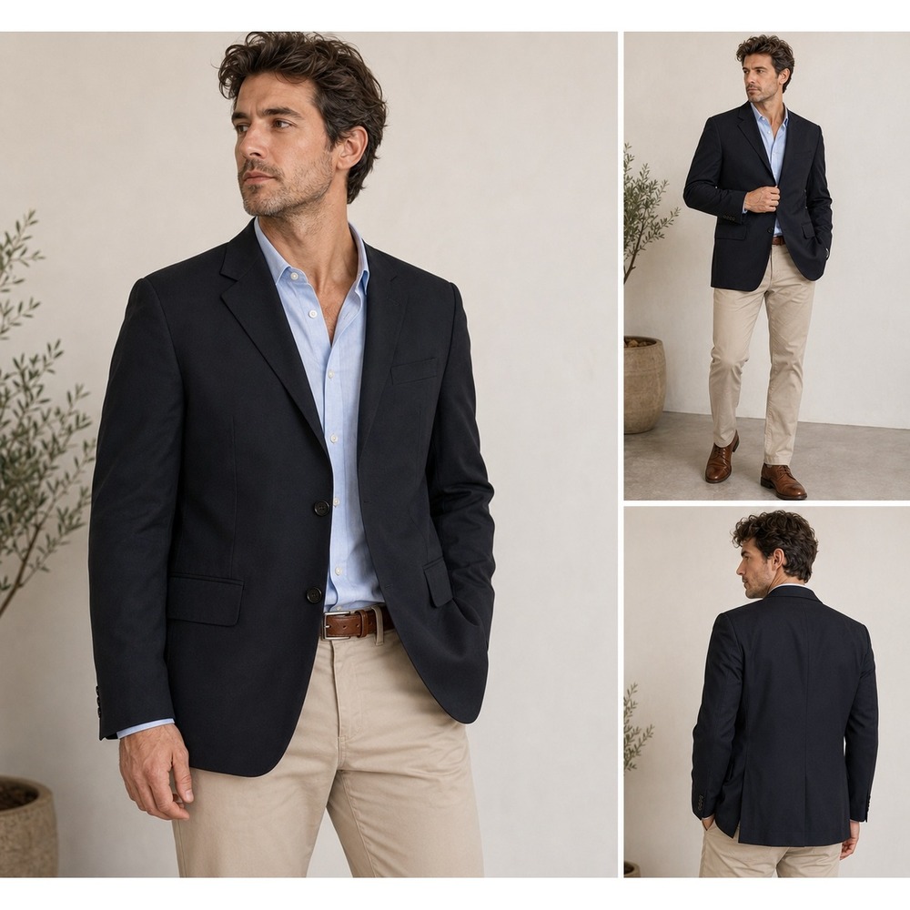 New Brooks Brothers Medium Black Blazer Sport Coat Made‎ Canada 2 Button Classic